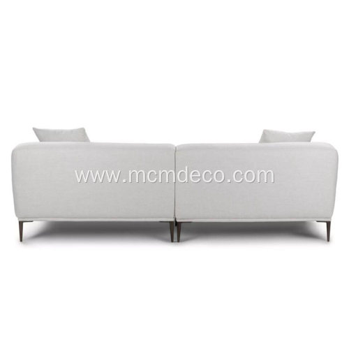 Modern Abisko Mist Gray Fabric Sofa